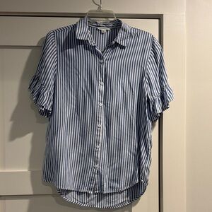 Beachlunchlounge Blue and White Striped Shirt